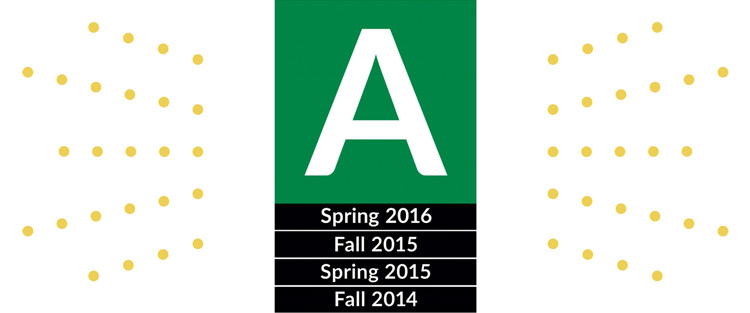 A Rating, Spring 2016, Fall 2015, Spring, 2015, Fall 2014