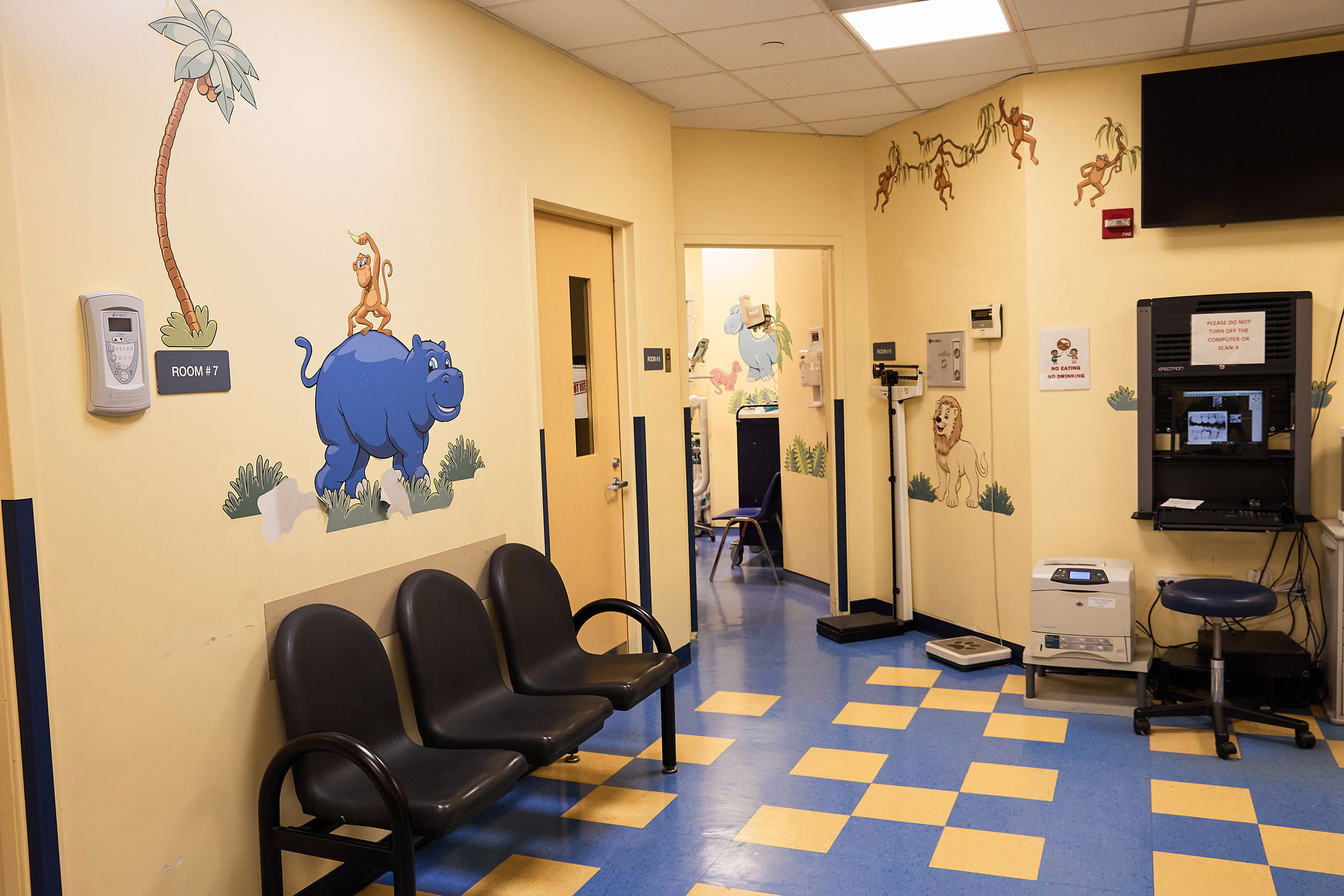 Child-friendly Pediatric Dental Waiting Area.